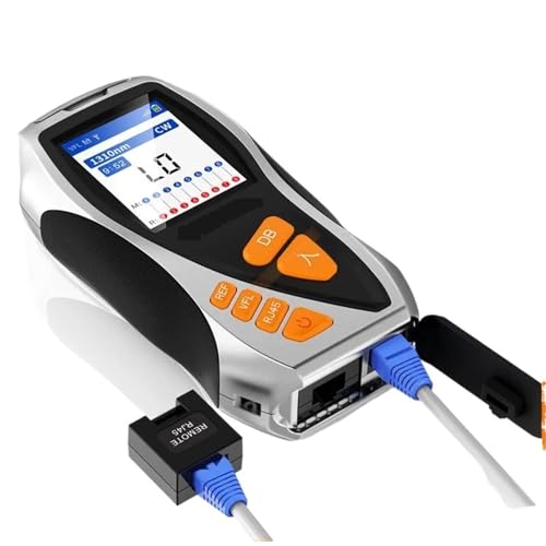 Probador de fibra óptica, Medidor de potencia óptica, localizador visual de fallos, comprobador de fibra VFL, multímetro de secuencia de cable RJ45 con pantalla a color y luz LED