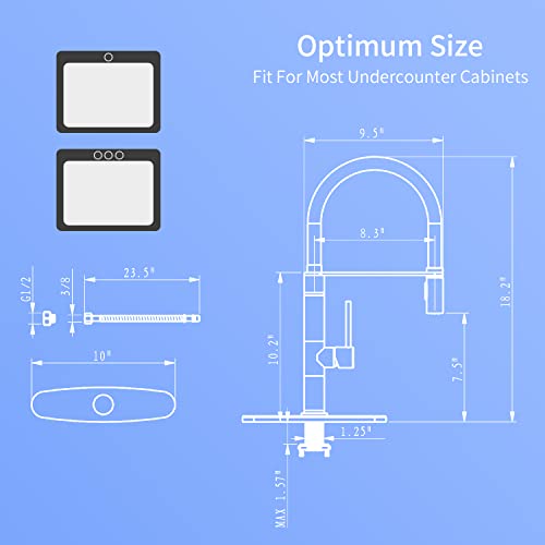 Deseegoal Kitchen Faucet With Silicone Tube, Single Handle Sink Faucet, 360° Rotatable High Arc Single Hole Kitchen Sink Faucet Brushed Nickel, 304 Stainless Steel, 17.7 Inch High #TOP4