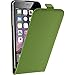 Produktbild PhoneNatic Kunst-Lederhülle kompatibel mit Apple iPhone 6 Plus / 6s Plus - Flip-Case grün + 2 Schutzfolien