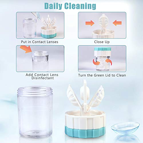 image for Lasiyanor Contact Lens Travel Kit with Cleaner Washer, Portable Contac