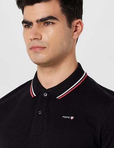 Image of Pepe Jeans Men Cotton Solid Regular Fit T-Shirt