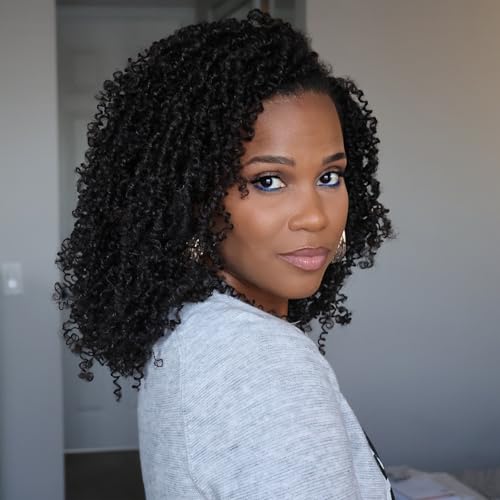 XGY Hair Black Yanky Twist Crochet Hair 14 Inch 8...