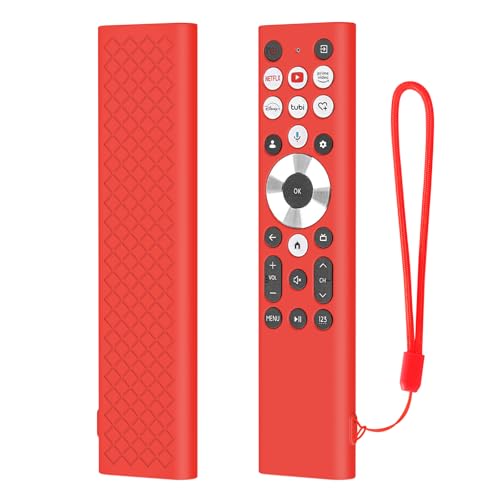 Image of RAYA Silicone Cover Compatible with 2026 Hisense TV Remote E7Q PRO / U6N PRO Model TV Remote Protection Case (RED)