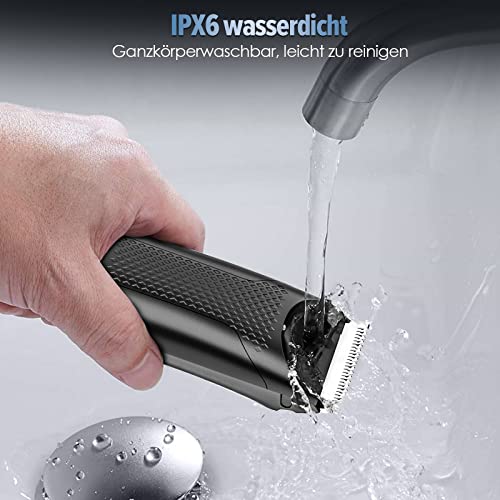 Karrong Body Groomer Herren Trimmer Intimbereich Elektrisch Rasierer, Bodygroomer mit LCD-anzeige, Wasserdicht, Kabellose Ladestation, LED-Licht, Leise Männer Trimmer - Image 4