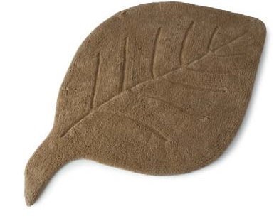 Funky Leaf Cotton Bath Mat - 4 Colours Available (Natural)