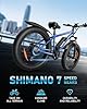 EB26 Electric Bike for Adults Peak 1500W Electric Bicycle 48V 15AH (720WH) Battery Electric Bike 26" Fat Tire Mountain 28mph 7 Speed Gears Ebike(Blue+Pannier Bag) #5