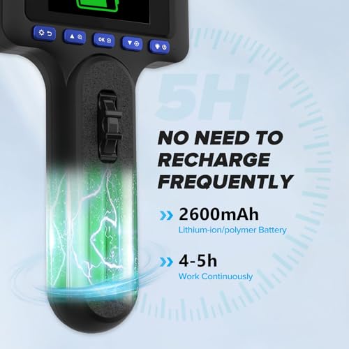 Endoskopkamera mit 0,24 Zoll / 6,25 mm gelenkiger Sonde, zweiseitig schwenkbares Borescope IP67 wasserdichtes flexibles Inspektionsendoskop für Flugzeugmechanik & Kfz-Motoren (N100)