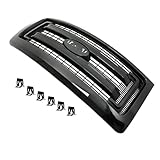 munirater Medium Grid High Gloss Black Car Grille Front Face Grill Replacement for 2009-2014 F150 FX2 FX4 DL3Z-8200-CA