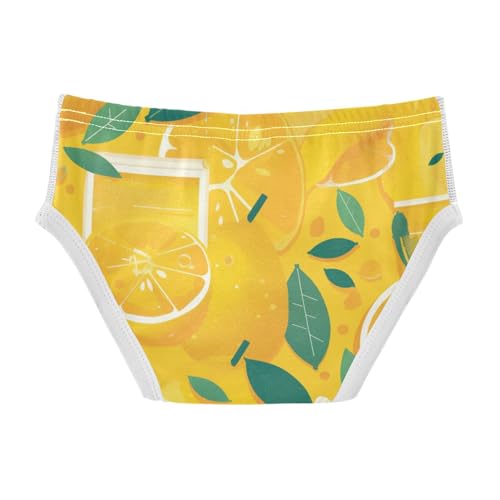 KLL Tropical Yellow Lemons Toddler Boys Comfort Underwear Briefs Cute Children Panties2