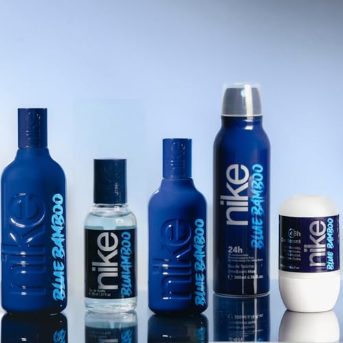 Image of Nike Blue Bamboo Man Eau de Toilette 100 ml - Fresh Woody Marine Fragrance for Men |Perfume for Men