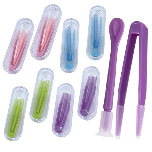 Molygar 8Pcs Contact Lens Applicator Kit – Portable Contact Lens Remover, Tweezers with Storage Case for Handling – Easy Lens Handling for Daily Use