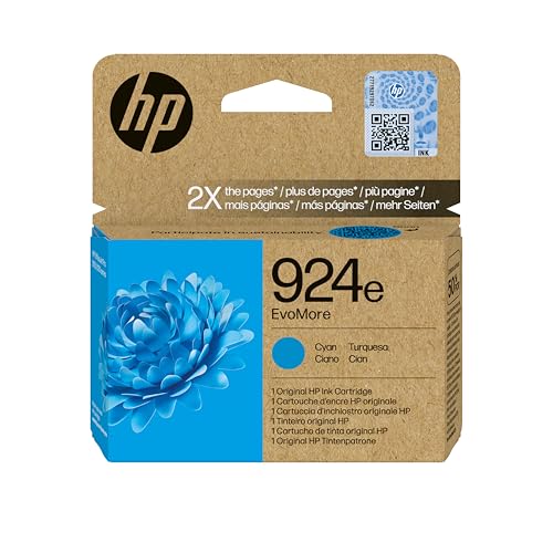 Cartouche HP 924e EvoMore cyan originale pour réussir l'impression des rapports de bureau
