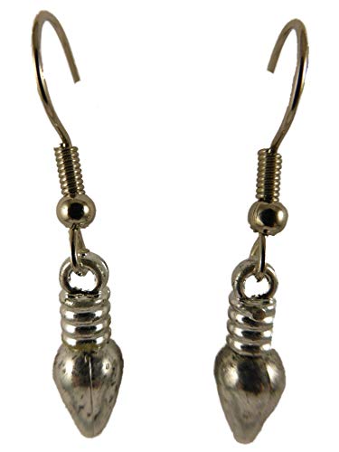 Preisvergleich Produktbild Ohrringe Hänger Ohrhänger Lämpchen Glühbirne Tannenbaum silber / silber Weihnachtsfest Heilig Abend mini 13.402