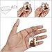 Kurtzy 100pcs Photo Keyring - 45mm X 35mm Photo Keyrings - Blank Keyrings for Photos - Translucent Clear Acrylic Key Rings with Split Ring - Double Sided Keyring Multipack