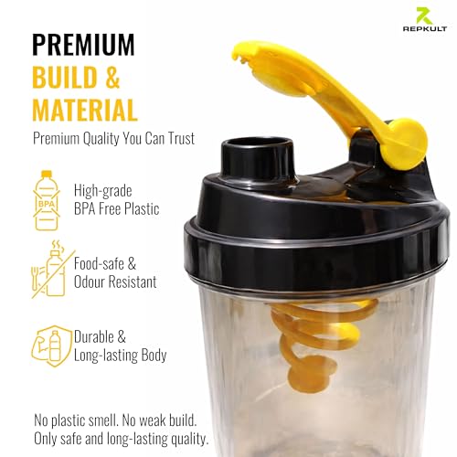 Image of Protein Shaker Bottle for Gym, Leak Proof BPA Free Gym Shaker 700ml with Mixing Ball | Shaker for Protein Shake, Pre Workout & Water | Sipper Gym Bottle for Men & Women