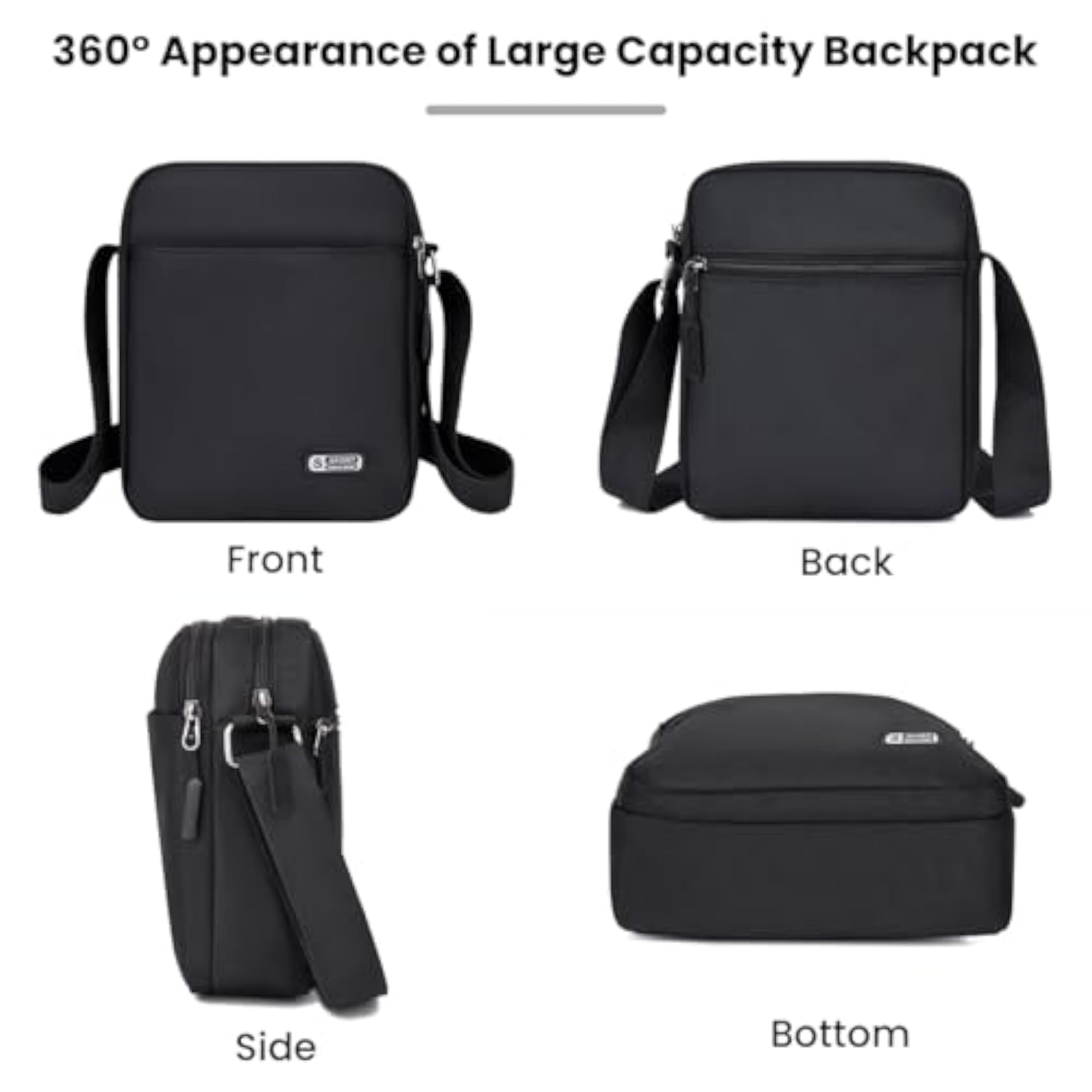 Compact Crobody Multi-Compartment Sling Bag