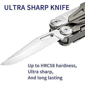 Multitool,19-in-1 Multitool Pliers with Titanium-plated Handle, Safety Locking, Lightweight EDC Tool and Nylon Sheath for Men,Outdoor Survival,Hiking,Camping Multitool19 in 1 Multitool Pliers with Titanium plated Handle Safety Locking Lightweight EDC Tool and Nylon Sheath for MenOutdoor SurvivalHikingCamping