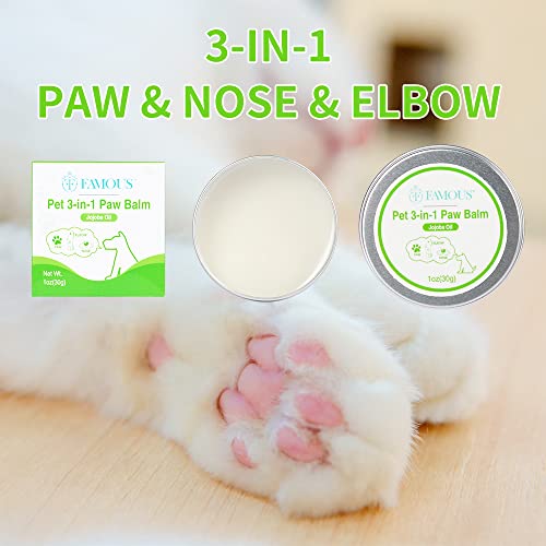 Famous Dog Paw Balm Paw Protection For Extreme Weather Season Conditions,Against Dryness,Heals Repairs Pet Paws And Noses From Heat And Cold, 1.6 Oz Natural Ingredients Dog Paw Wax #TOP7