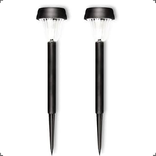 Luminária Solar Balizador Decoração Espeto de Jardim LED Branco Frio 6500K
