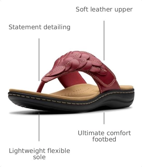 Image of Clarks Women's Laurieann Palm Flip-Flop
