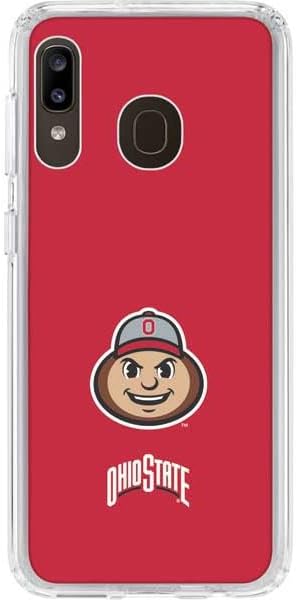 Skinit Clear Phone Case Compatible with Galaxy A20 - Officially Licensed Ohio State University OSU Buckeyes Split Design