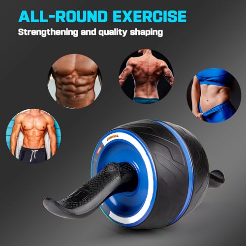 Ab Roller Wheel with Knee Pad Mat,Automatic Rebound Abdominal Wheel Abs Workout Equipment,Home Gym Equipment,No Noise Ab Wheel for Men&Women Abdominal - Thumbnail 2