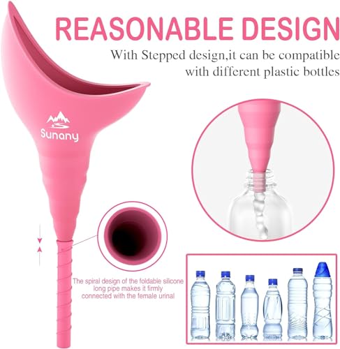 image for Sunany Female Urination Device, Reusable Female Urinal Silicone Women 