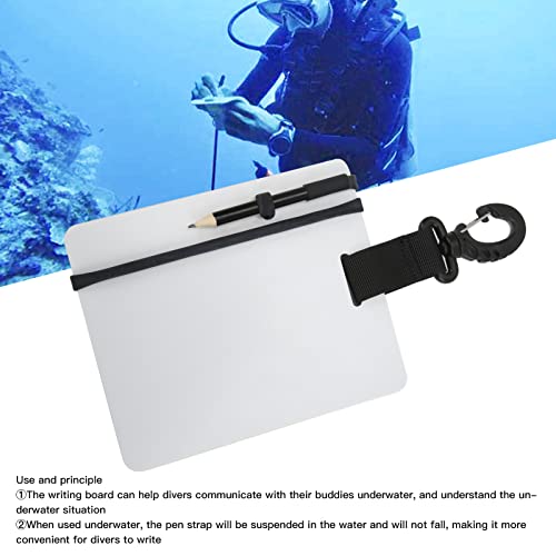 Tauch-Schreibtafel,Unterwasser-Schreibtafel, professionelle Handgelenk-Schreibtafel mit Bleistift, Tauch-Wordpad, Unterwasser-Kommunikations-Tools für Männer und Frauen(Small 127*153*3mm), Unterw