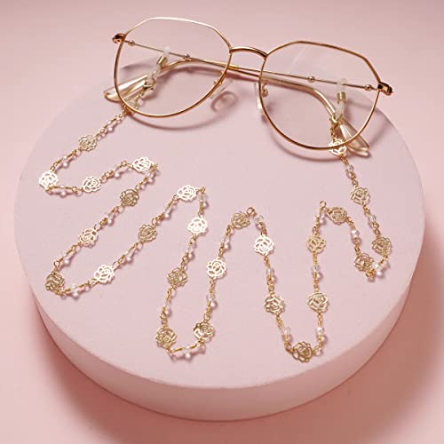 Chaîne de lunettes en métal rose chic pour femmes actives - 4