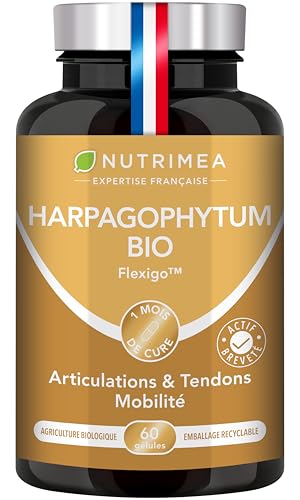 HARPAGOPHYTUM – 1500 mg – Breveté Flexigo™ – Extrait BIO 3:1 Titré à 2,7% en Harpagoside – Articulations & Cartilages – Contre Douleurs...
