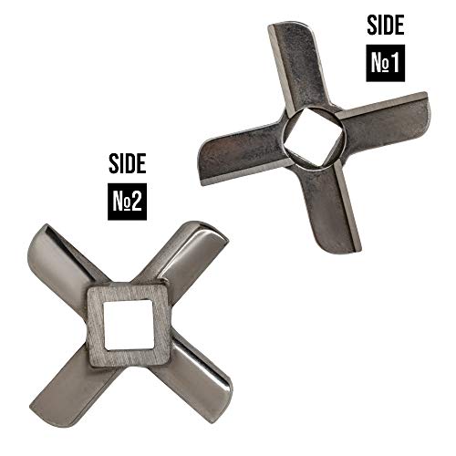 Replacement Meat Grinder Blade - Size #8 - Universal Stainless Steel Blades for Meat Grinders - Grinding Accessories Parts (1) - Thumbnail 2