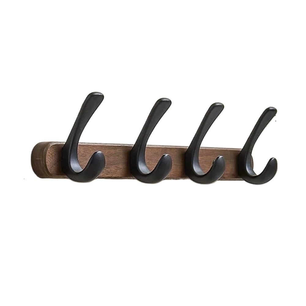 Hgniang B Robe Hook,Clothes,Kitchen Hooks, Wood And Aluminum Towel Hanger Wall Mounted Athroom Accessories