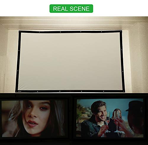 Pantalla manual plegable de proyector 120 pulgadas 16:9 miniatura 5