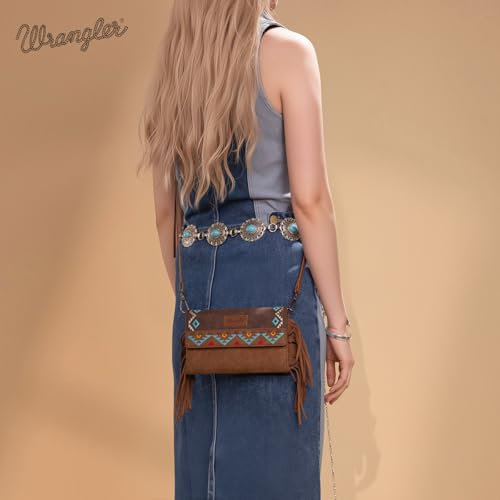 X Wrangler Small Cossbody Purses for Women Fringe Wristlet Wallet Rfid Blocking Wallets for Music Festivals3
