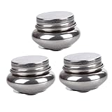 Artibetter 3個ステンレス製ペイントブラシウォッシャー点 カバー付き耐久性油壺 筆洗い用水彩画洗浄ポット 家 学校 教室向け