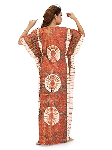 Image of Women's Cotton Solid Maxi Kaftan Nighty