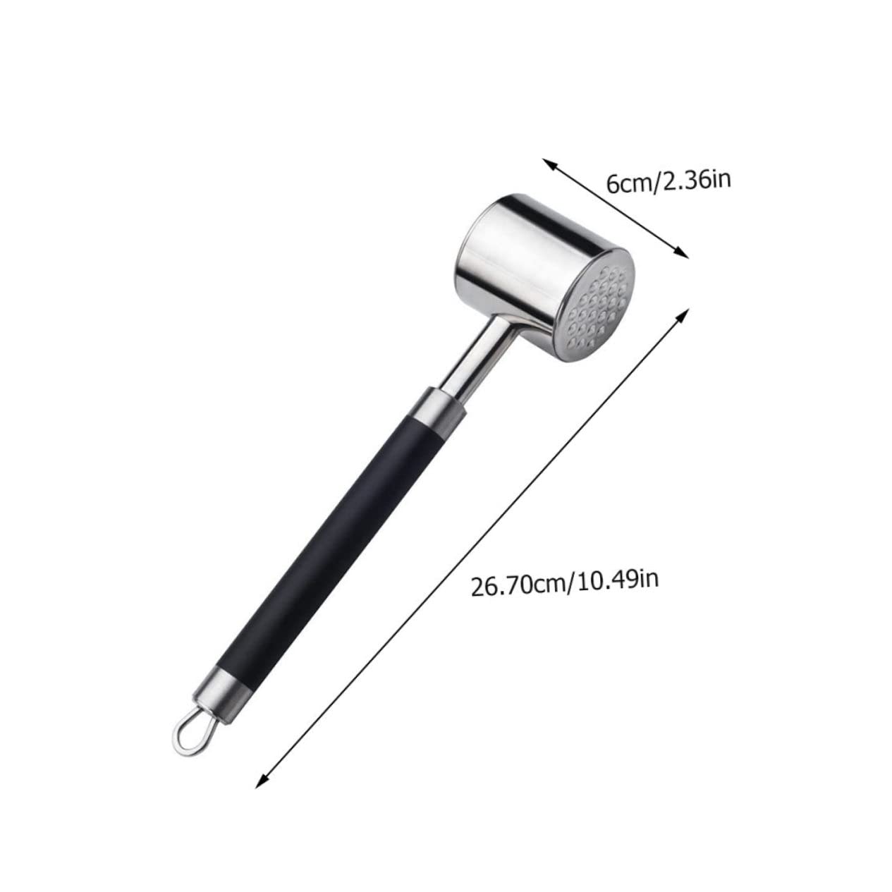 COLLBATH 1pc Meat Tenderizer Hammer Ergonomic Kitchen Tool with Non Slip Handle for Easy Beef Pork Preparation Versatile Mallet for Tenderizing Meat and More