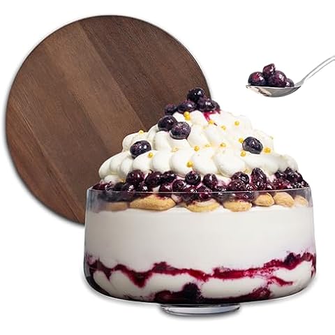 Elomere 130oz Trifle Bowl with Lid Cover