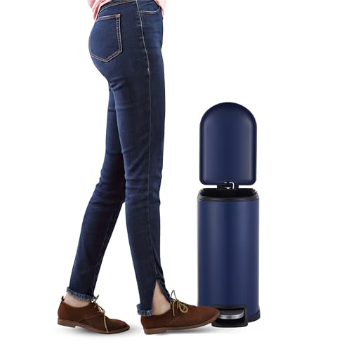 Happimess Roland Mini caneca de basura 2.6 gal azul miniatura 5