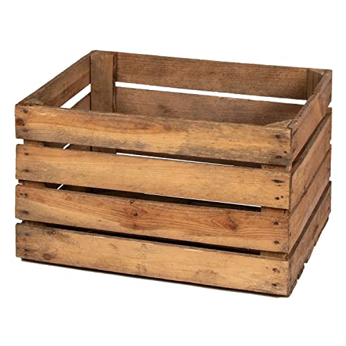 LAUBLUST Alte Vintage Holzkiste - ca. 50x40x30cm, Natur | Gebrauchte Weinkisten & Obstkisten - Deko & Möbelbau