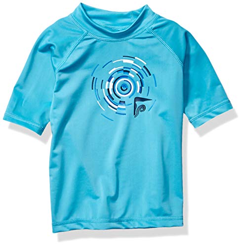 Kanu Surf Boys' Big Paradise UPF 50+ Sun Protective Rashguard, Horizon Aqua, Medium
