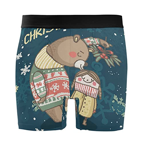Ropa interior elástica y bóxer para hombre ultrasuaves con osos navideños