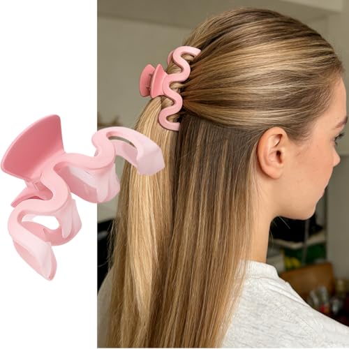 Pinzas para cabello rosas paquete de 4 unidades miniatura 3