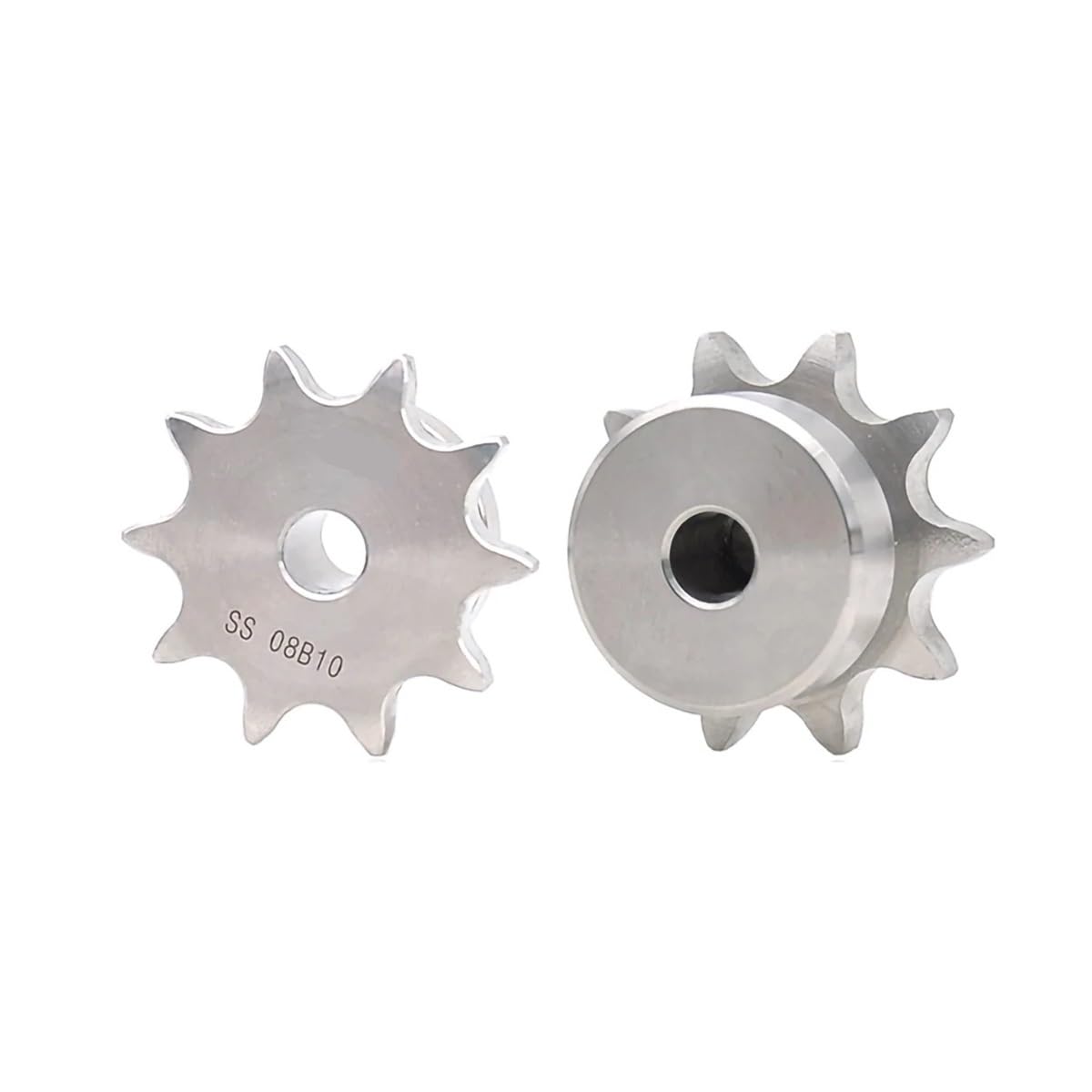 Piñón de cadena de rodillos, Piñón de cadena rodillos dentados 1 pieza 10-24 dientes Acero inoxidable 06B Paso 9.525 mm Industrial(20 Teeth)