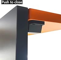 Vista 3 de Pestillos de puerta de cierre automático para abrir y presionar, paquete de 4 unidades, pestillo de presión y bloqueo, cierre táctil resistente