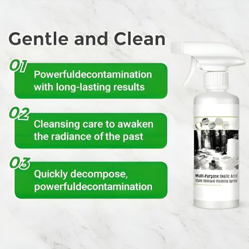 Image of Multi Purpose Oxalic Acid Stain Removal Cleaning Spray Bathroom and Toilet Cleaner for Tough Rust Hard Water and Tile Stains (Pack of 3)