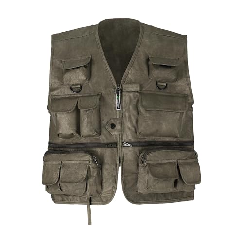 FROGG TOGGS Cascades Classic50, Lightweight and Breathable Fly Fishing Vest, Stone, Small