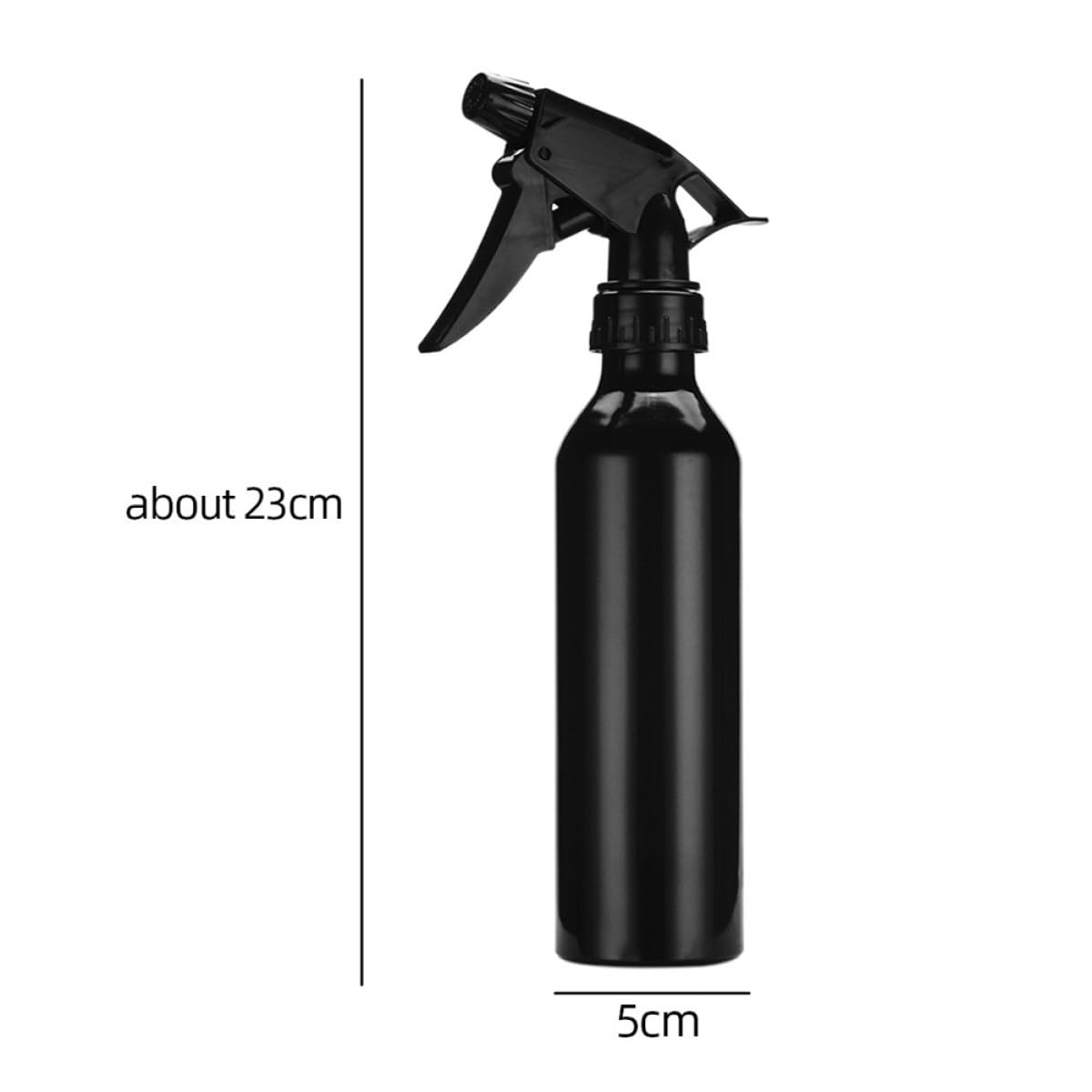 Outanaya Multifunktionale Sprühflaschen 250ml 5 Stück Schwarz aus Aluminiumlegierung und Pp mit Rotierendem Düsendesign zum Befüllen von Make Up Wasser und Parfüm