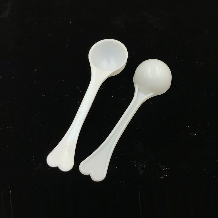 Miniatura 4 de 10 cucharas medidoras de plástico de mango largo de 0.11 onzas, mini cucharas medidoras de micro cucharas pequeñas de laboratorio para cosméticos,