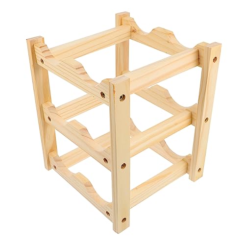 Soporte de vino SHOWERORO madera beige compacto miniatura 1